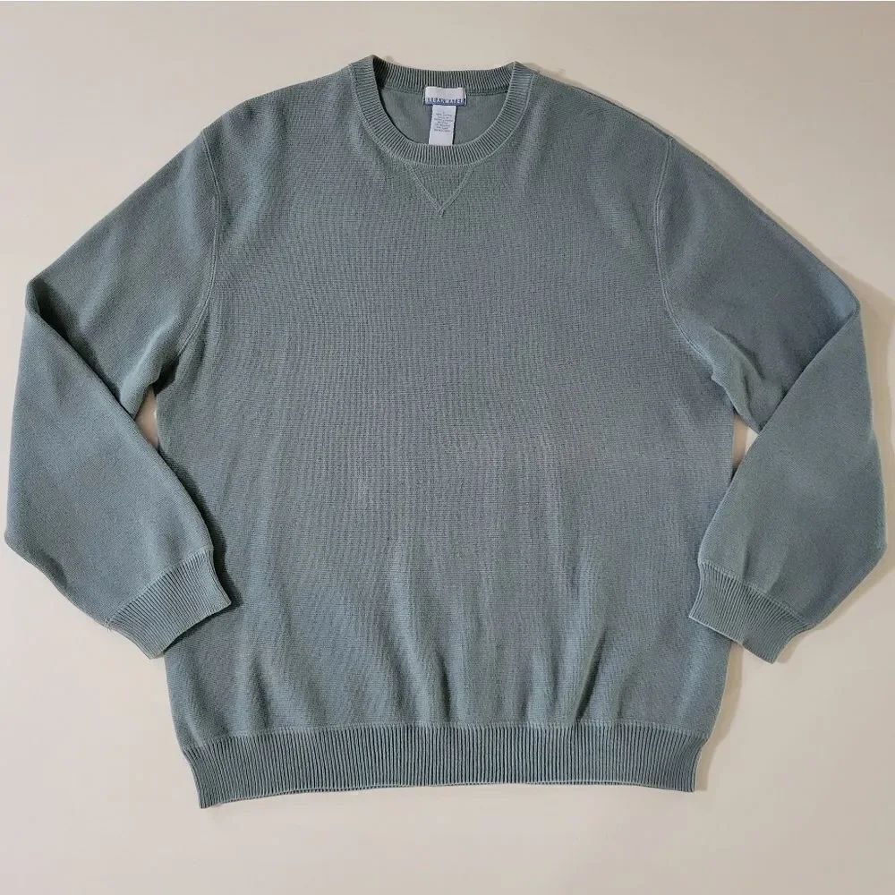 Breakwater Men's Green Long Sleeve Crewneck Pullover Shirt